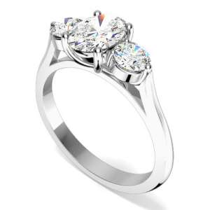 Inel de logodna cu 3 diamante dama RDH567W