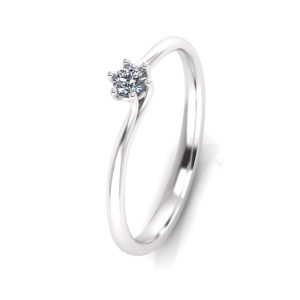 inel diamant aur alb 18k Solitaire III 10