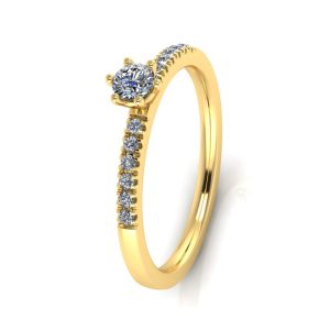 inel diamant aur alb 18k Solitaire III 11